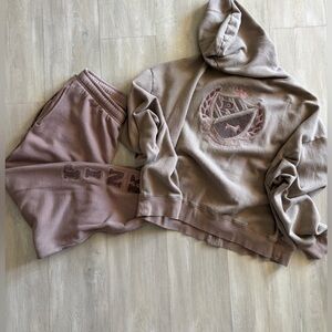 PINK Victoria's Secret Taupe Lounge Set